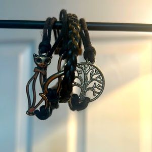 Black charm bracelet